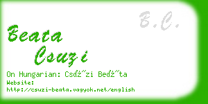 beata csuzi business card